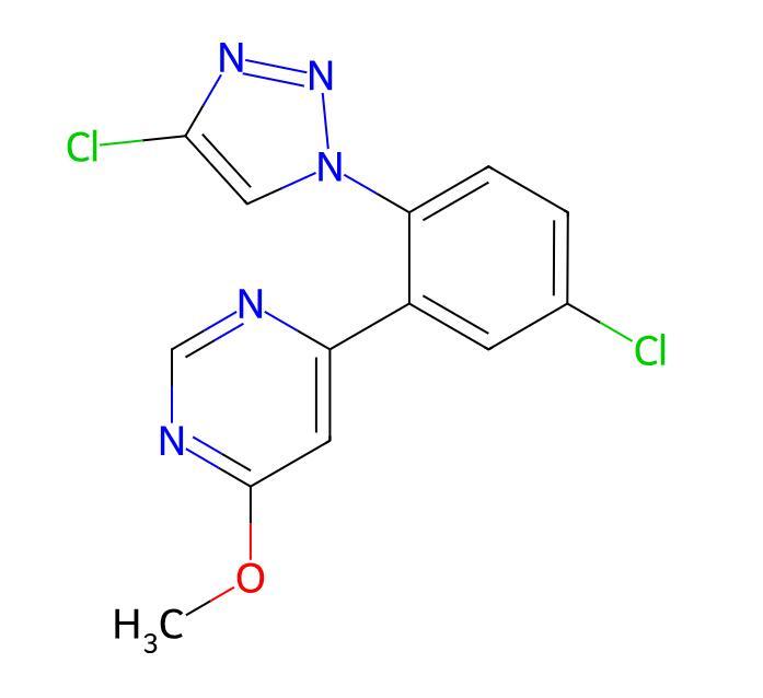 Factory Price Pyrimidine, 4-[5-chloro-2-(4-chloro-1H-1,2,3-triazol-1-yl)phenyl]-6-methoxy- cas 1802430-54-1