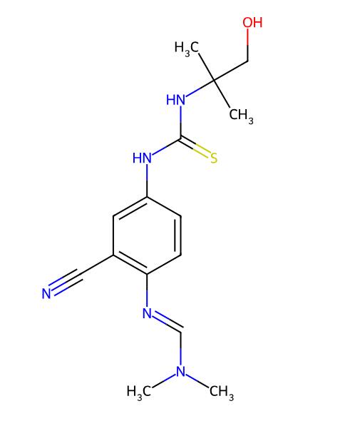 (E)-N'-(2-cyano-4-(3-(1-hydroxy-2-methylpropan-2-yl)thioureido)phenyl)-N,N-dimethylformimidamide cas 1429755-57-6 in stock