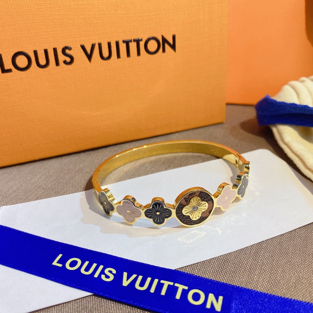 LV Louis Vuitton Fashion Women Men Classic High End Lovers Stainless Steel  Bracelet I #lv #bracelet #louis…