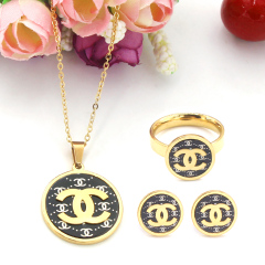 High  Quality  Fashion Stainless Steel Jewelry Set 04295