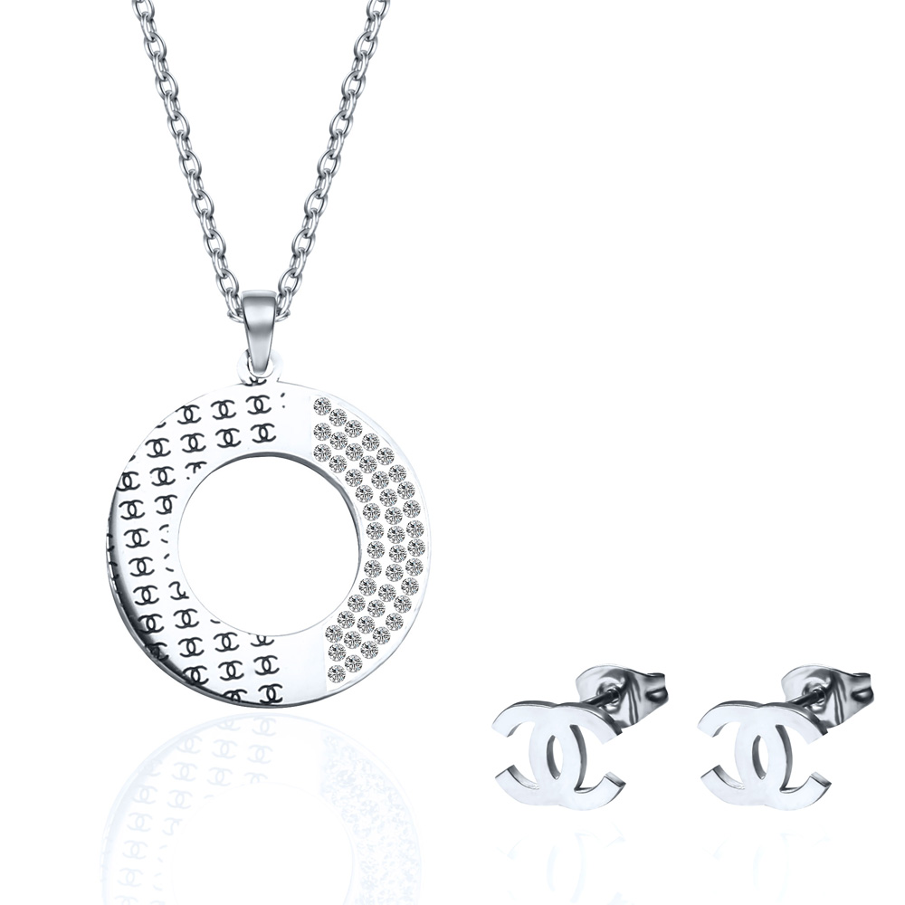 High  Quality  Fashion Stainless Steel Jewelry Set 04441