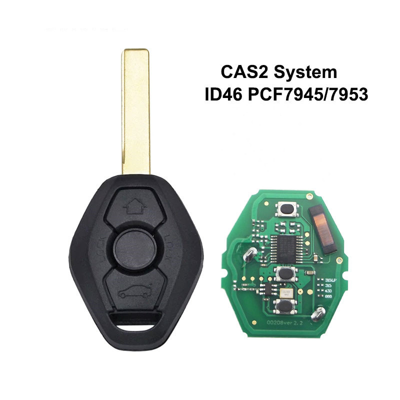 For BMW 1 3 5 7 Series CAS2 system 315mhz/433Mhz/868mhz 7945 chip remote key with 2 track