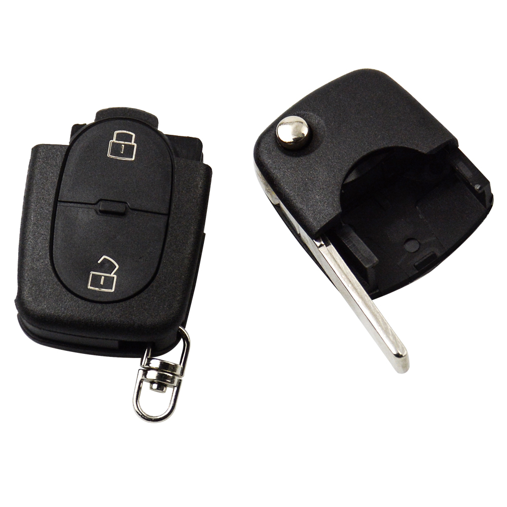 For Audi 2 button complete remote key blank with 1620 battery holder