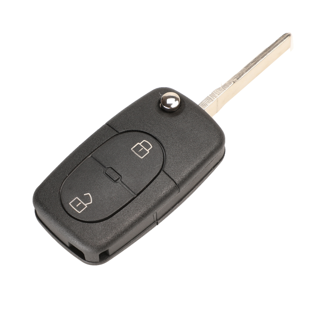 For Audi 2 button complete remote key blank with 1620 battery holder