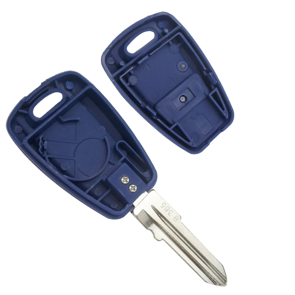 For Fiat 1 button transponder key blank GT15R blade Blue Color/Black color
