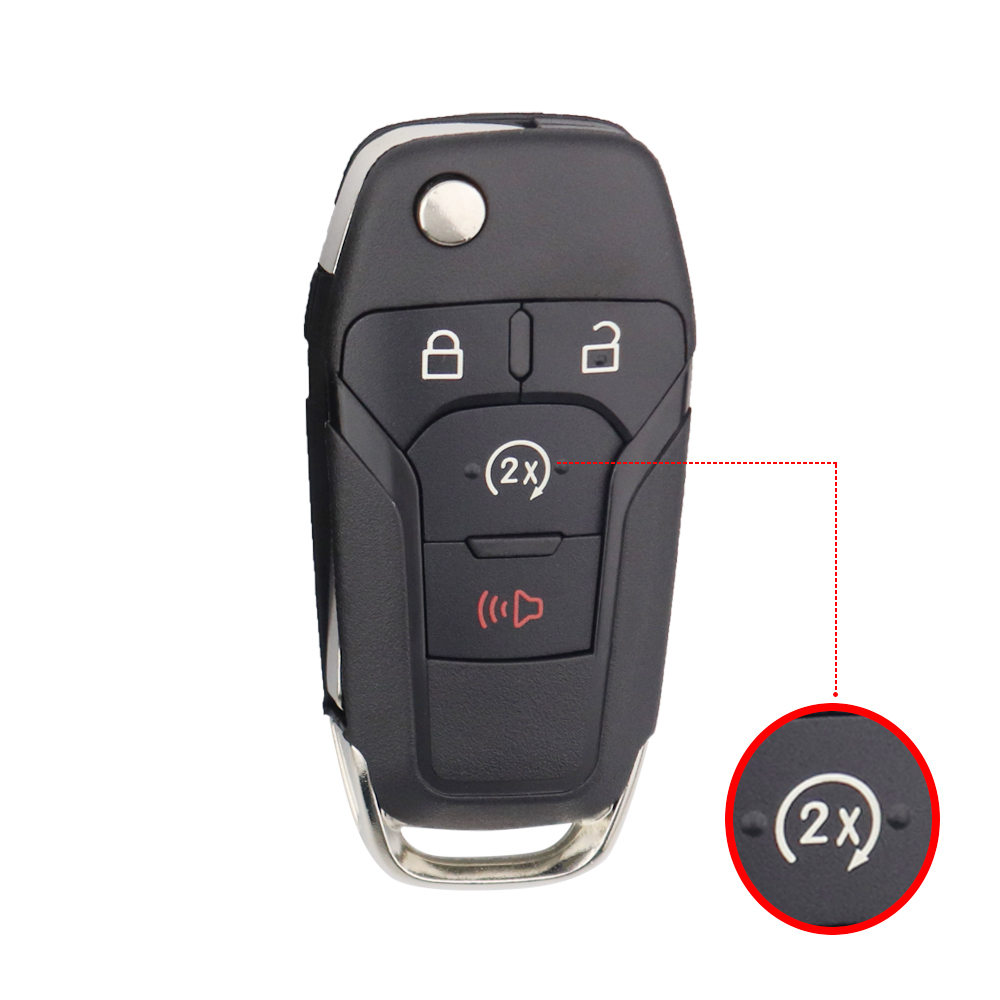 For Ford 2/ 2+1/3/3+1 button remote key shell with hu101 blade