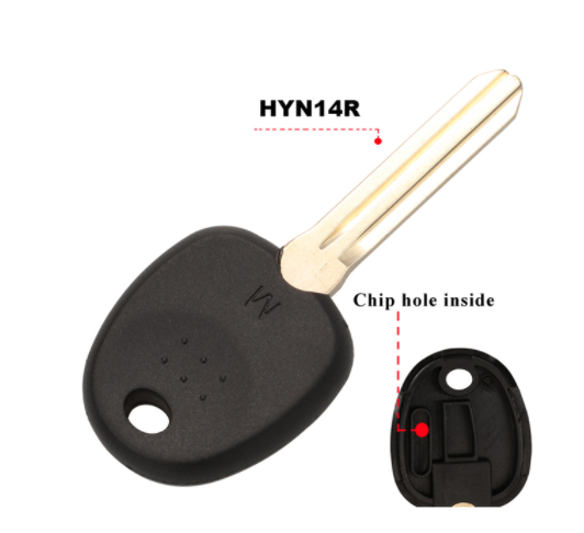 For Hyundai transponder key blank With HYN14R Blade