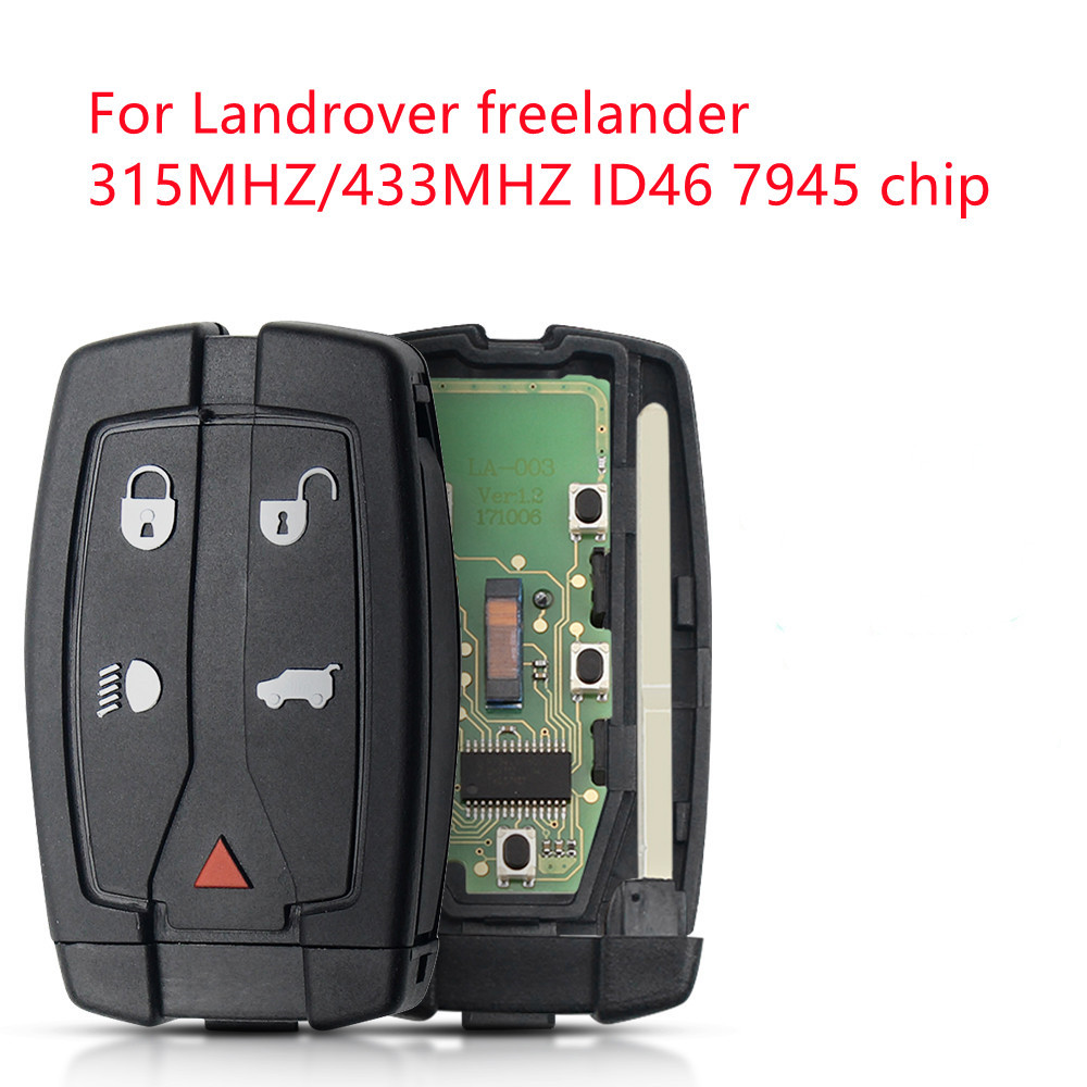 For Landrover Freelander 2007-2013 4+1 button 315mhz / 433mhz with Pcf7945 Transponder chip