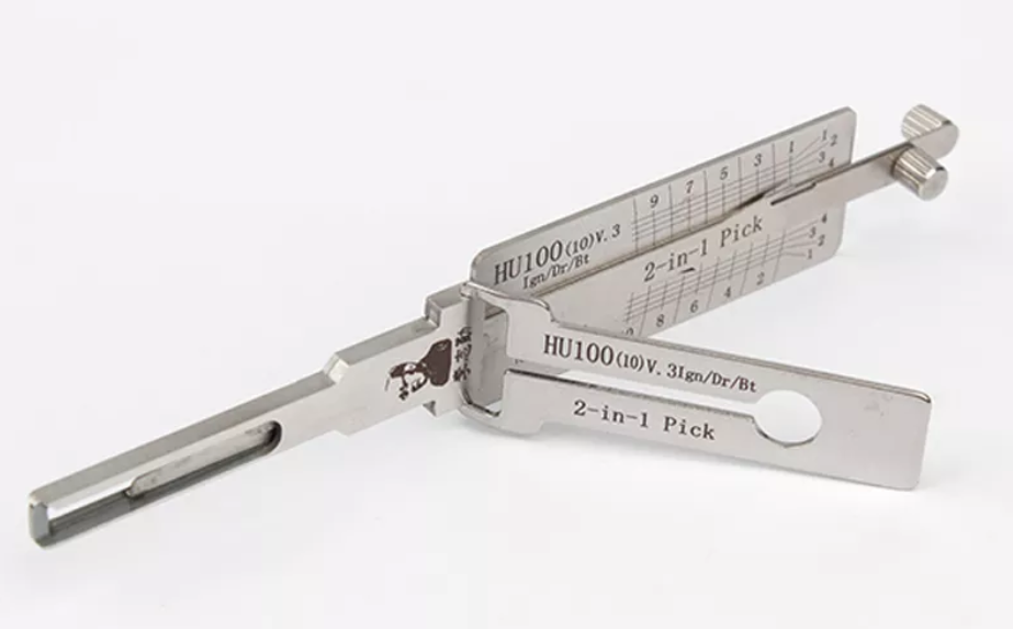 Original Lishi 2 in 1 tool HU100 (10-Cut) V.3 for Opel