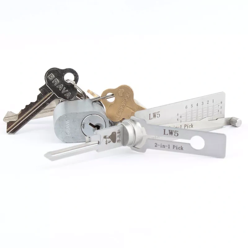NEW Original Lishi 2 in 1 Decoder LW5 for house lock