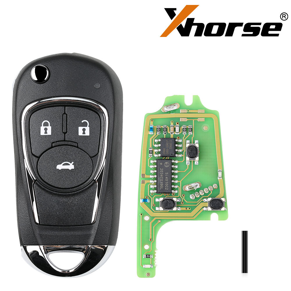 Xhorse XKBU03EN Wire Remote Key for Buick Flip 3 Buttons