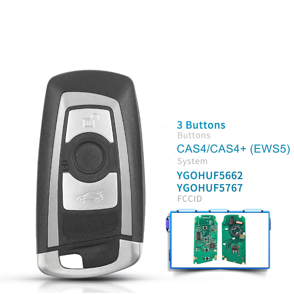 For BMW 3/4 button CAS4 CAS4+ 315/434/868Mhz PCF7945 Keyless key