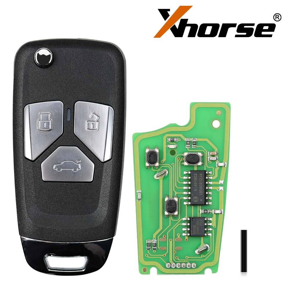 Xhorse XKAU01EN Wire Universal Flip Remote Key 3 Button for Audi