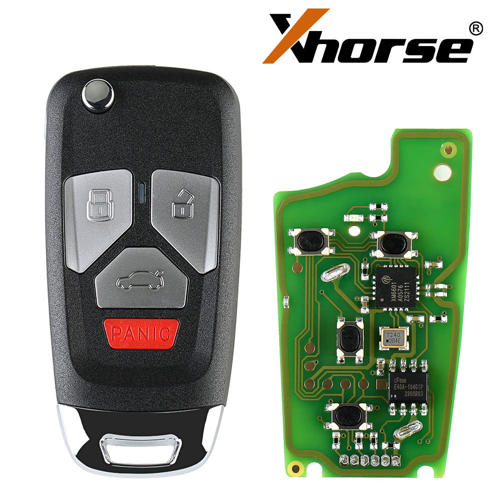 XHORSE XKAU02EN Universal Wired Remote Key for Audi Type 3+Panic