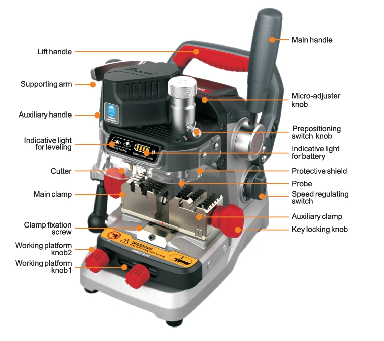 Xhorse Dolphin XP007 XP-007 Manually Key Cutting Machine for Laser Dimple and Flat Keys