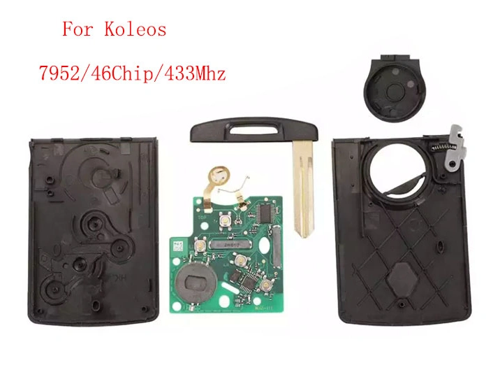 For Renault Koleos Car 2009-2016 4 Buttons 433MHz ID46 PCF7952 Chip keyless go Smart Card Remote Key