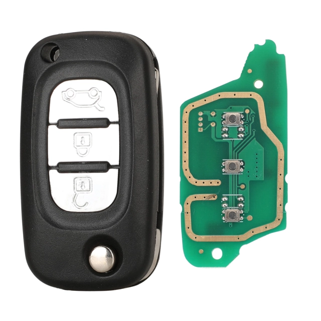 For Renault 2/3 Buttons 433MHz PCF7961 Chip FSK Flip Remote Key For Renault Clio III  Clio 3 Kangoo Master Modus Twingo P/N: 7701210033
