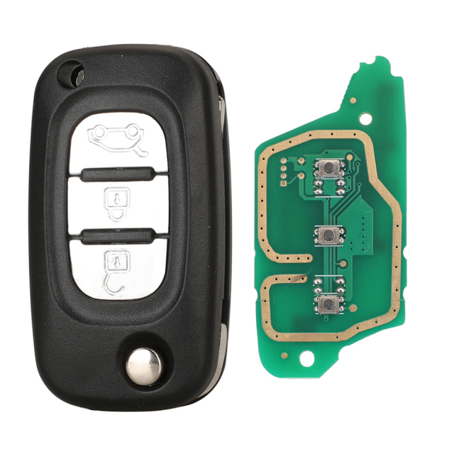For Renault 2/3 Buttons 433MHz PCF7961 Chip FSK Flip Remote Key For Renault Clio III  Clio 3 Kangoo Master Modus Twingo P/N: 7701210033