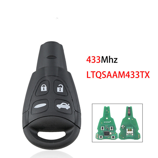 For SAAB 4 button remote key  433Mhz With PCF7946AT Chip FCCID: LTQSAAM433TX