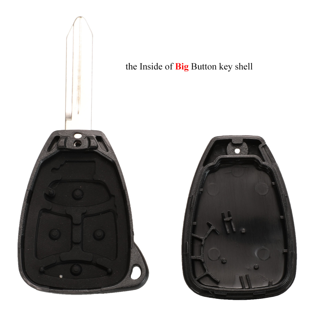 For Chrysler 2/3/4 big Button Car Key Case Shell For Dodge Jeep Grand Cherokee Chrysler 300 Town remote key