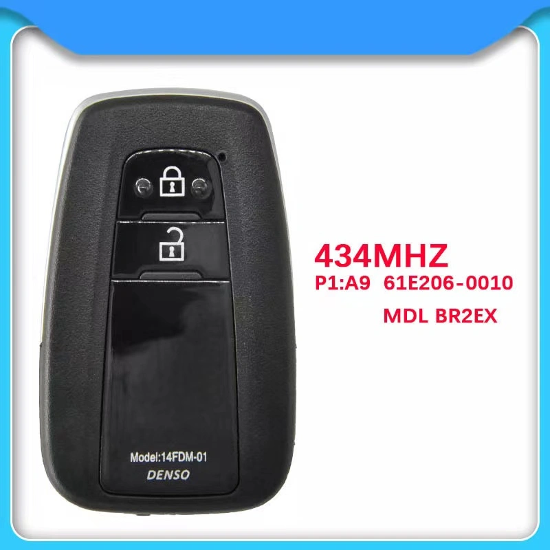 For Toyota 2 button CHR 2018 434MHZ Smart Remote Key P1:A9 Board 61E206-0010/ 8A CHIP / FCC ID: MDL BR2EX