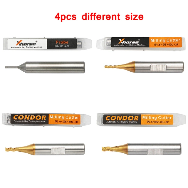 Xhorse Condor Milling Cutter and Probe 1.0/1.5/2.0/2.5mm for CONDOR XC MINI Plus XP-005 XP-007 Key Cutting Machine