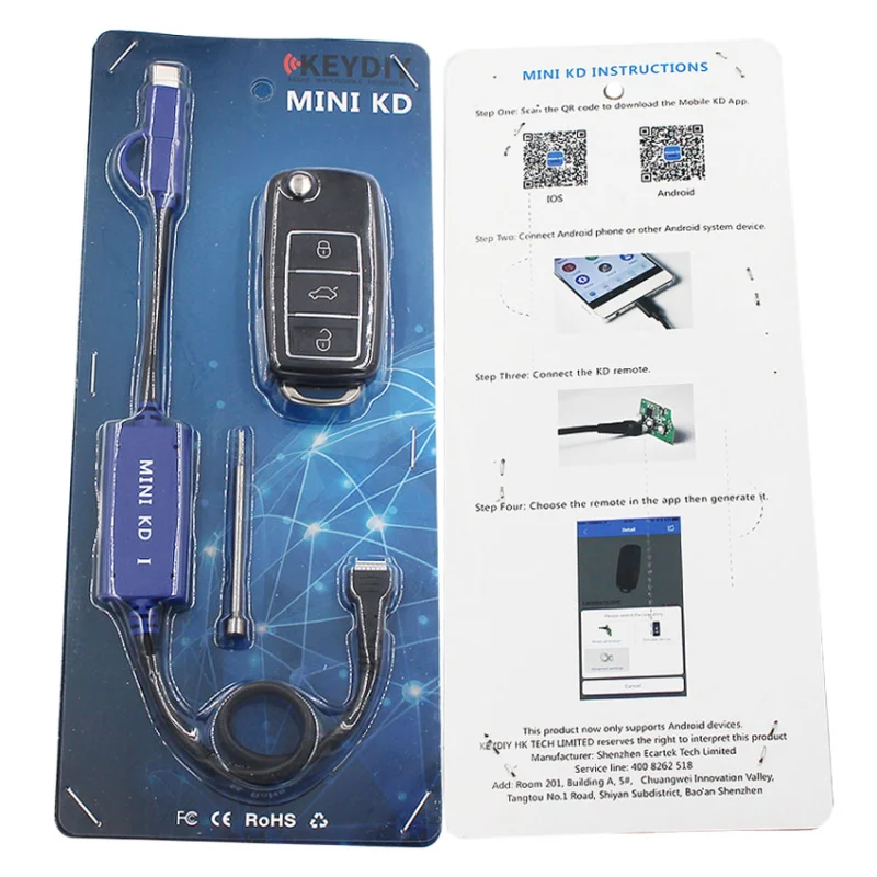 Original KEYDIY Mini KD Key Maker Generator Remotes Warehouse in Your Phone Support Android Make More Than 1000 Auto Remotes