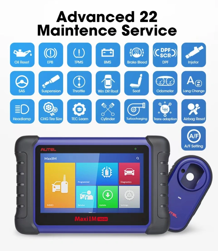 Autel MaxiIM IM508 Key Programmer OBD2 Diagnostic Scanner with 22+ Advanced Service IMMO All System Diagnosis