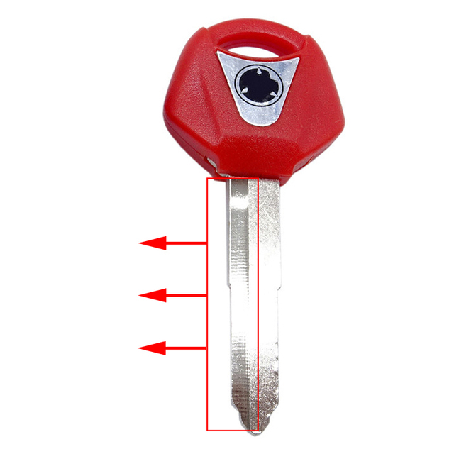 For Yamaha Motorcycle transponder Key Blank red blue black color