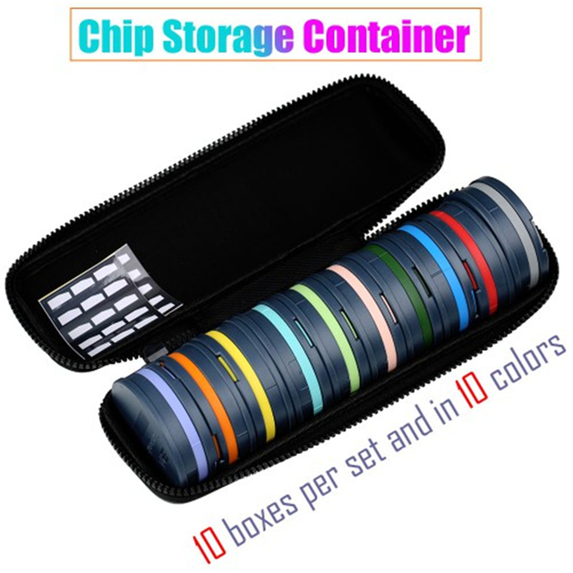 10pcs/Set 2M2 Magic Tank Chip Storage Box, put glass chip, ceramics chips,easy to carry it