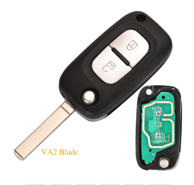 For Renault Twingo 2 3 Buttons remote key 433mhz PCF7961M 4A Chip