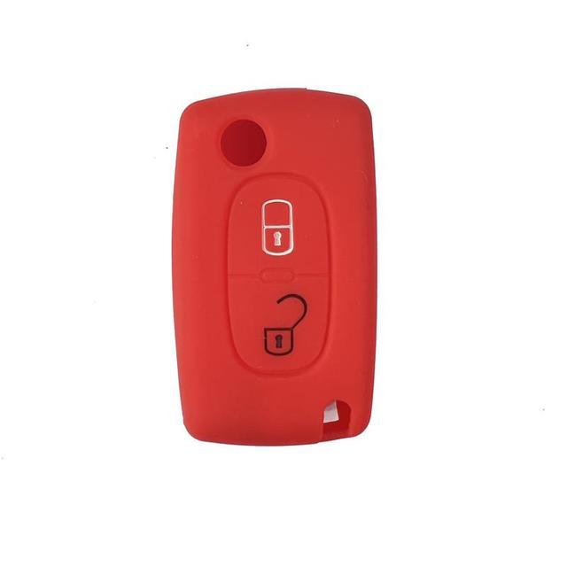 For Citroen peugeot 2 button key silicone case