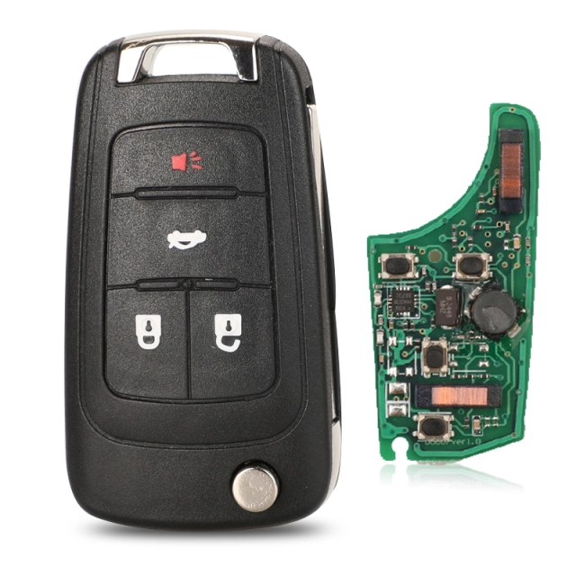 For Chevrolet 2/ 3 /4/ 5 Button keyless remote key with 315mhz / 433mhz PCF7952 Chip with hu100 blade