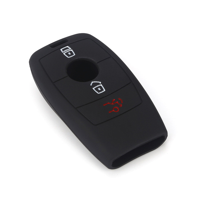 For mercedes -benz 3 button key silicone case black blue red color