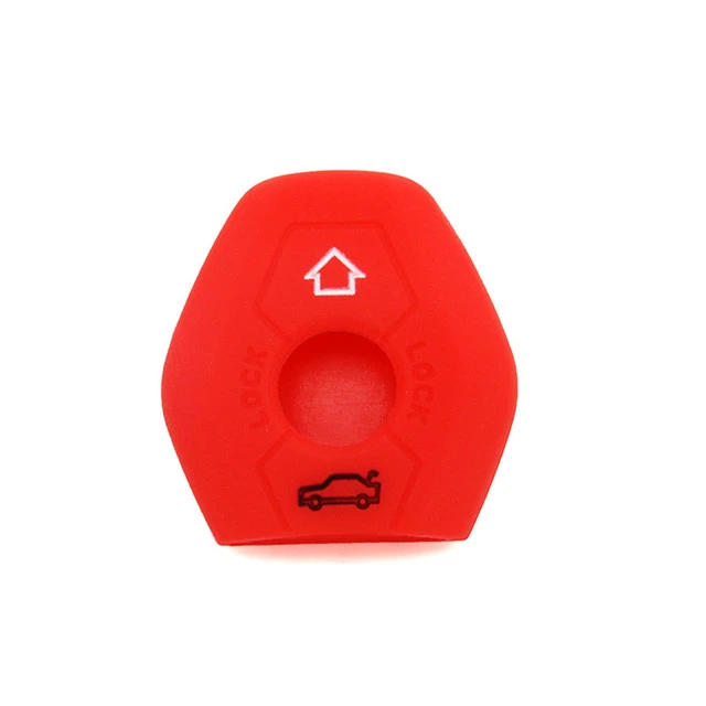 For BMW 3 button key silicone case black blue red color