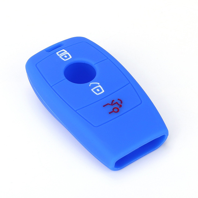 For mercedes -benz 3 button key silicone case black blue red color