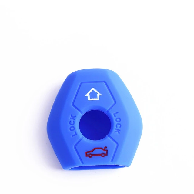 For BMW 3 button key silicone case black blue red color