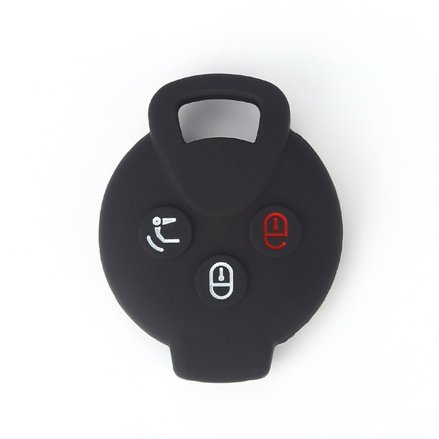 For mercedes -benz Smart 3 button key silicone case black blue red color