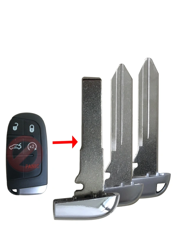 For Chrysler Jeep Grand Cherokee Fiat 500 500X Emergency Remote Key Blade