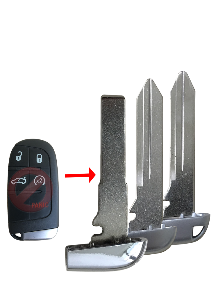 For Chrysler Jeep Grand Cherokee Fiat 500 500X Emergency Remote Key Blade