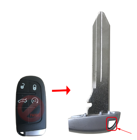 For Chrysler Jeep Grand Cherokee Fiat 500 500X Emergency Remote Key Blade