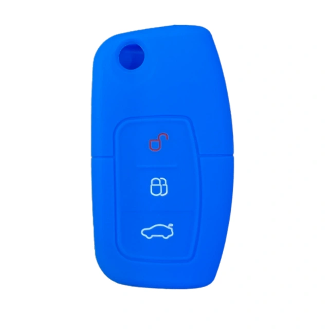 For Ford focus 3 button key silicone case black blue red color
