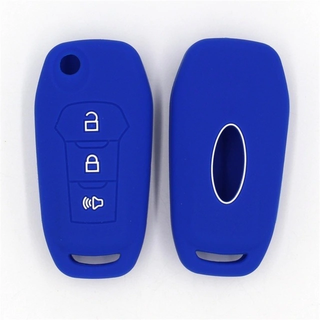 For Ford 3 button key silicone case black blue red color