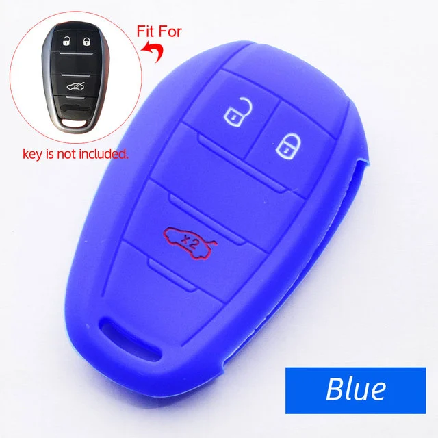 For Alfa 3 button key silicone case black blue red color