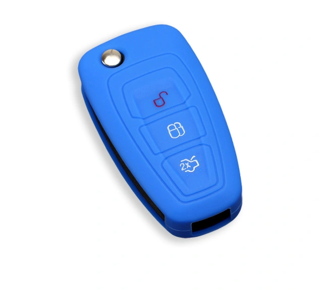 For Ford 3 button key silicone case black blue red color