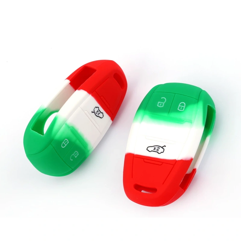 For Alfa 3 button key silicone case black blue red color