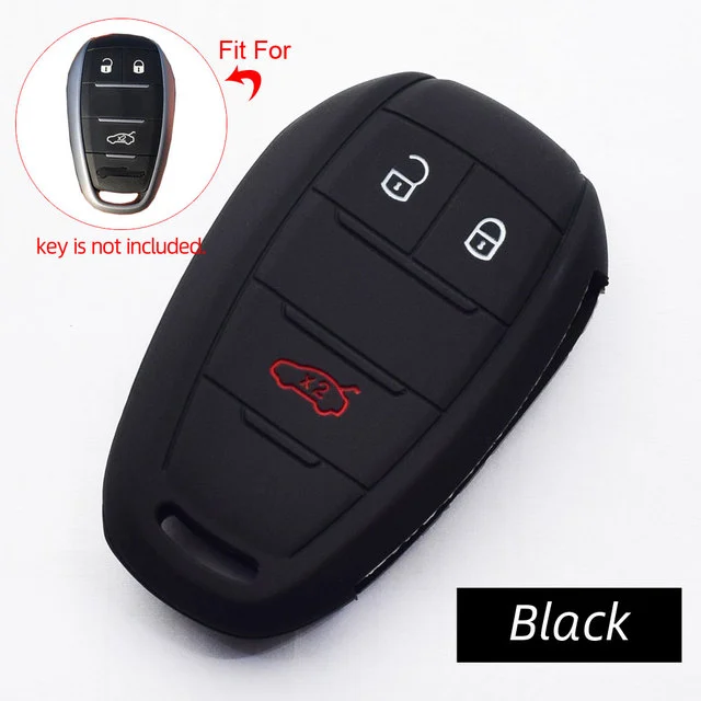 For Alfa 3 button key silicone case black blue red color