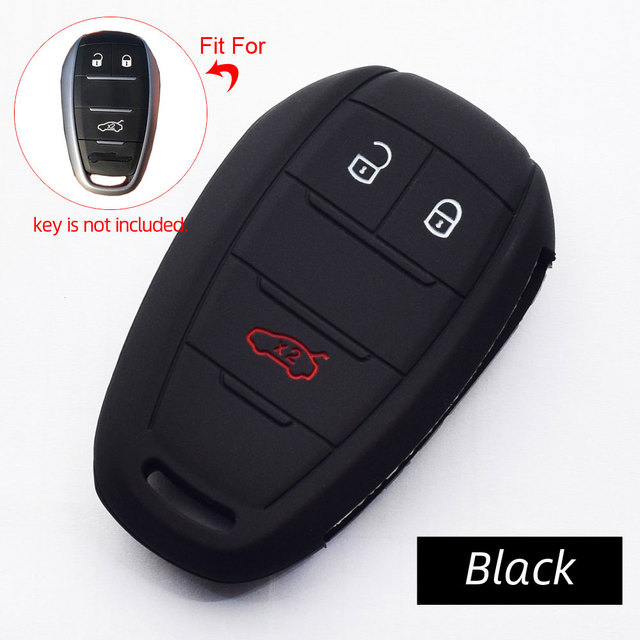 For Alfa 3 button key silicone case black blue red color