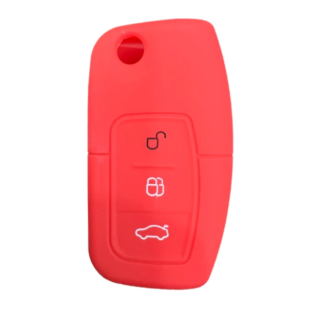 For Ford focus 3 button key silicone case black blue red color