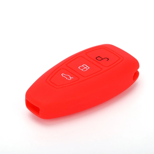 For Ford 3 button key silicone case black blue red color